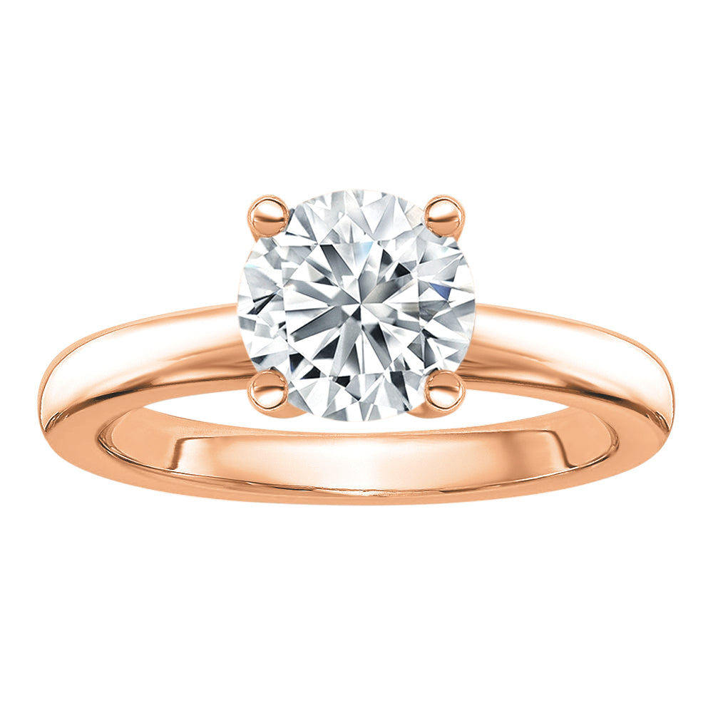 IGI Certified Lab Grown Diamond Solitaire Engagement Ring 14k Rose Gold Clarity- VS, Color- EFG