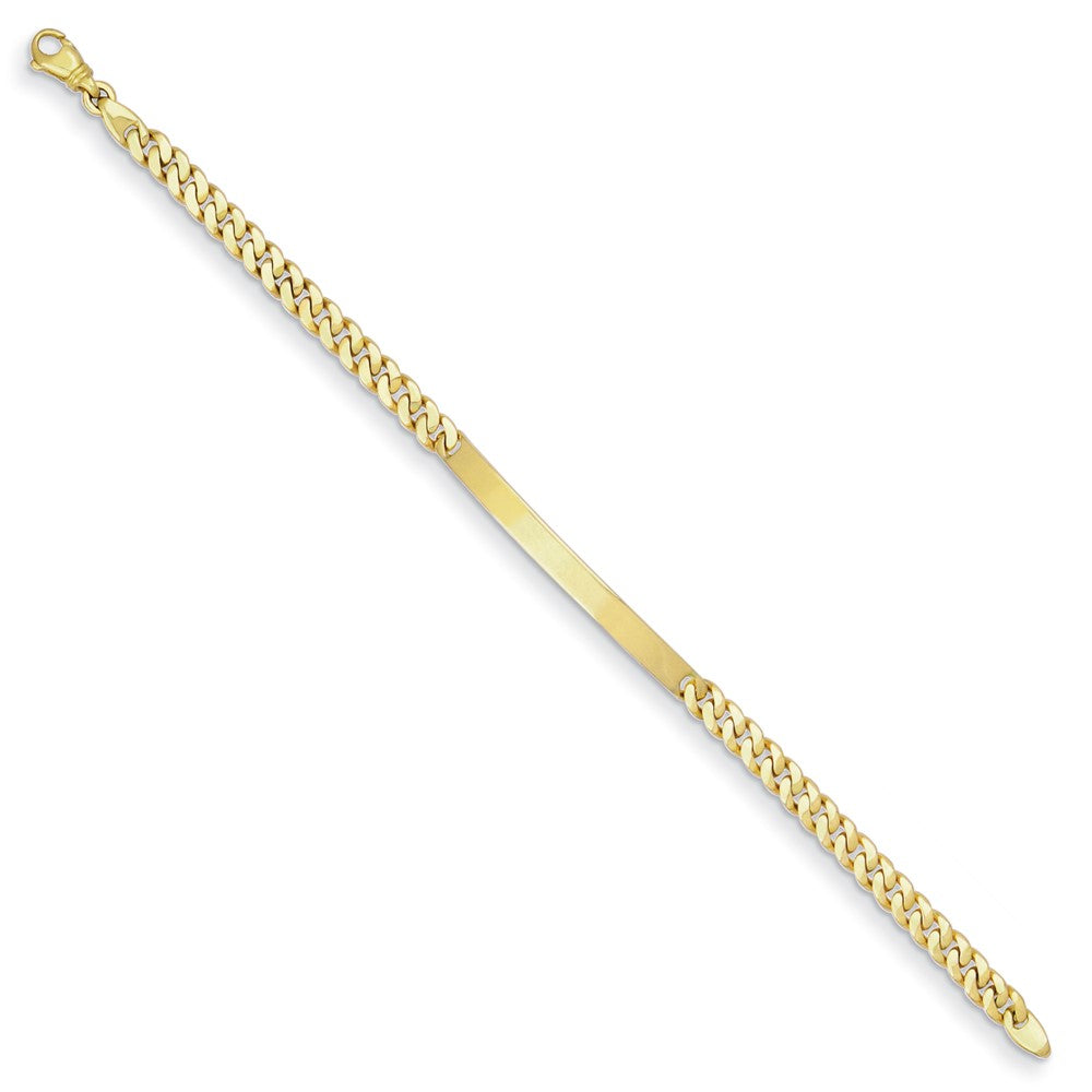 D2D 14K 5.5mm Solid Curb 8 inch ID Bracelet
