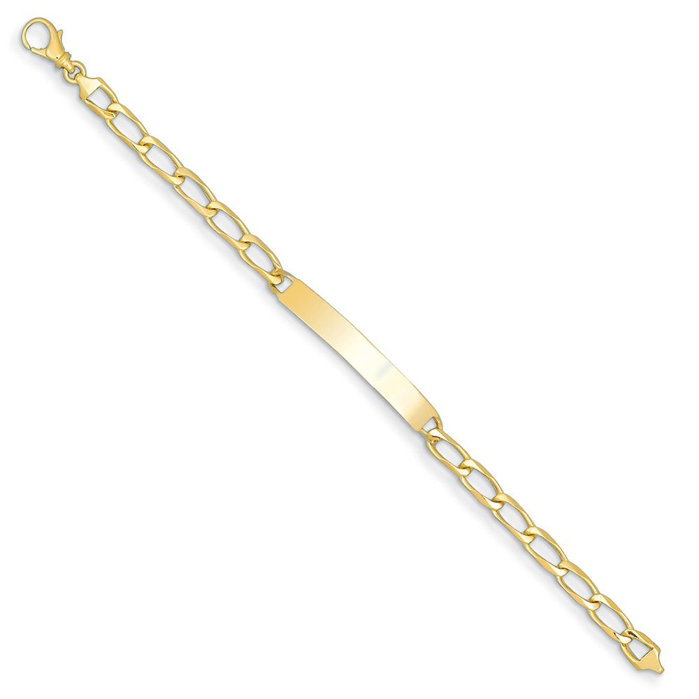 D2D 14K 6.1mm Solid Open Link 7.5 inch ID Bracelet