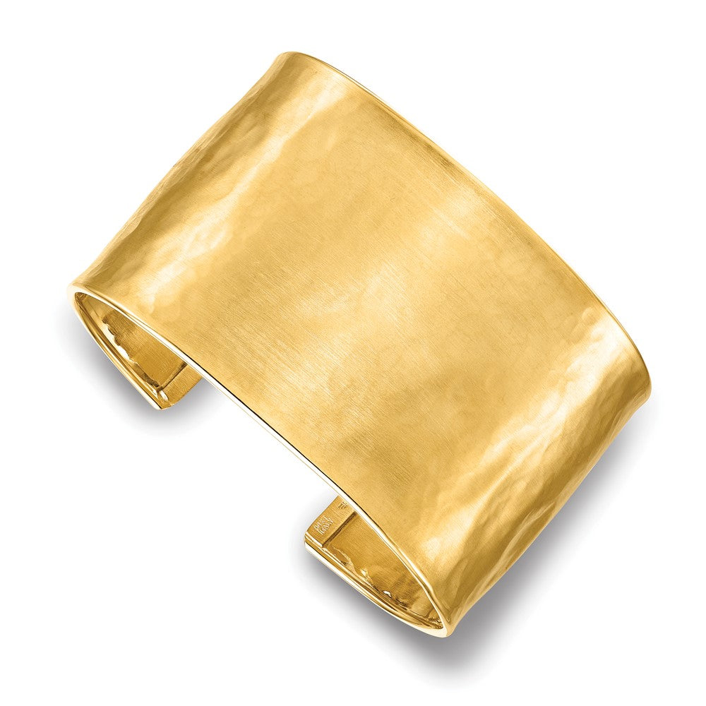 D2D 14K Hammered 37mm Cuff Bangle