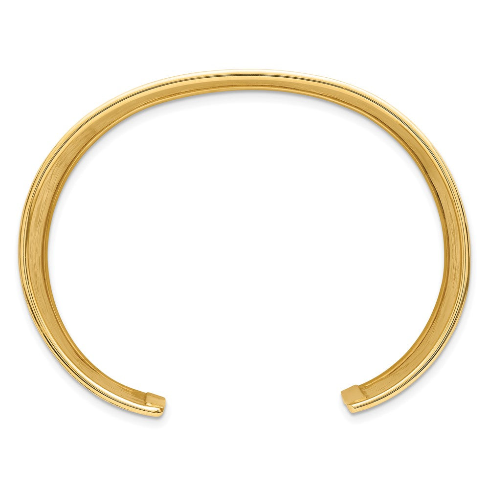 D2D 14K Hammered 47mm Wide Cuff Bangle