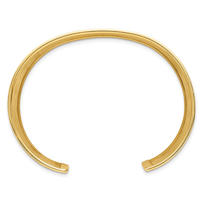 D2D 14K Hammered 47mm Wide Cuff Bangle