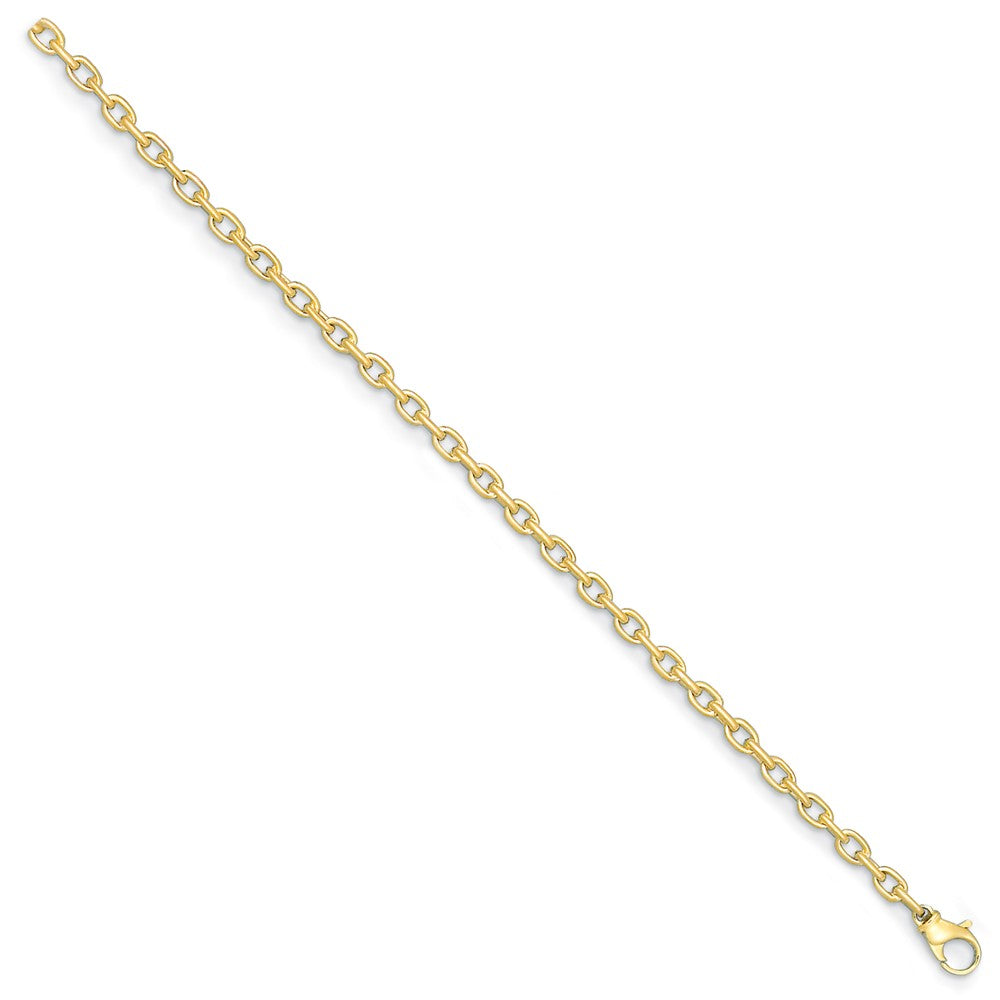 D2D 14K 4.7mm Solid Oval Link 18 inch Chain