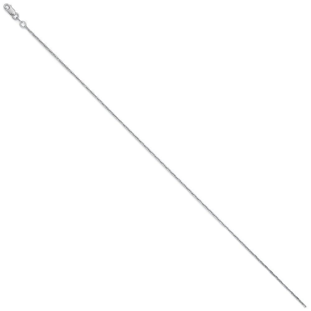 D2D 14K White Gold 1.3mm Anchor 24 inch Anchor Chain