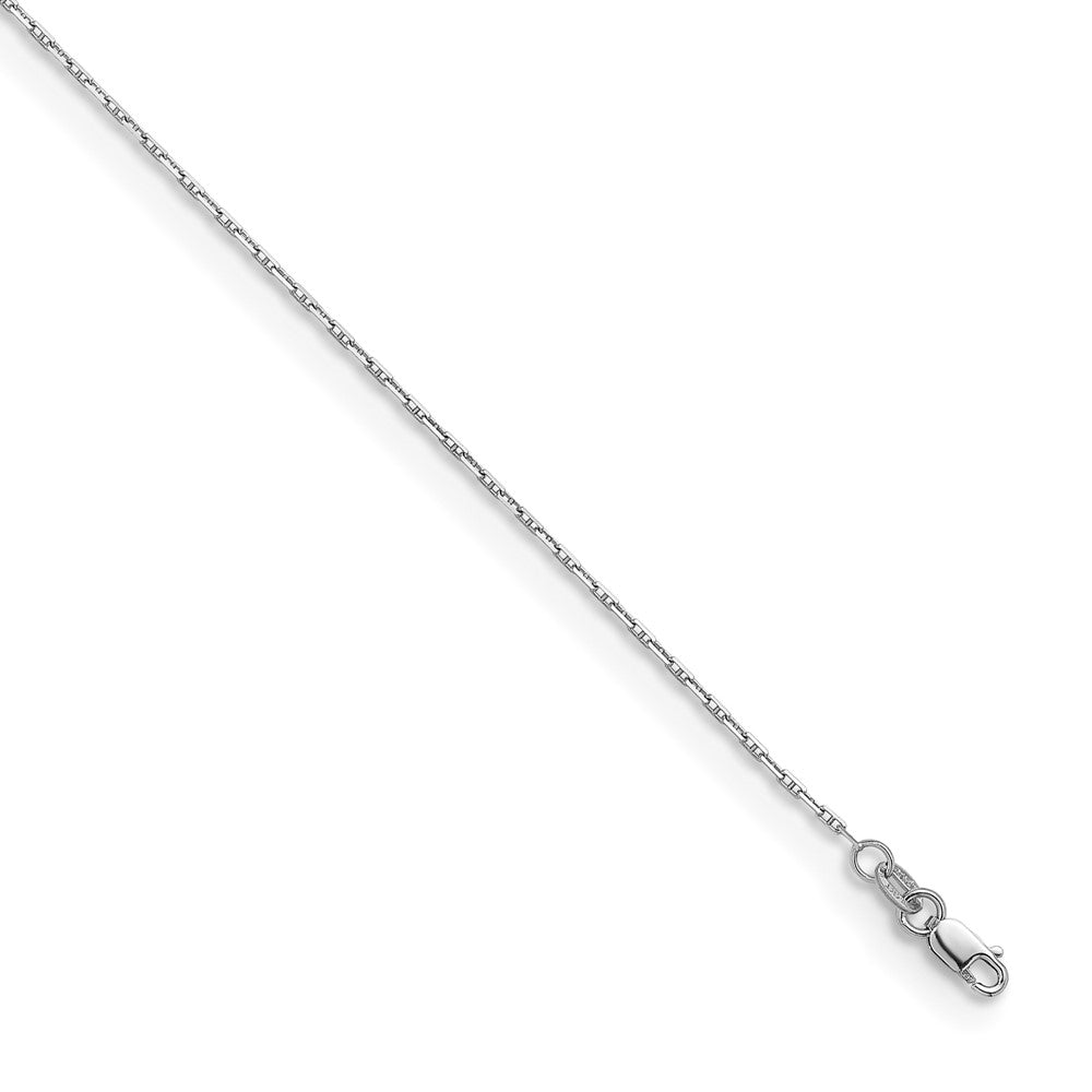 D2D 14K White Gold 1.3mm Anchor 24 inch Anchor Chain