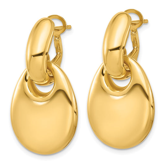 D2D 14K Fancy Dangle Leverback Earrings