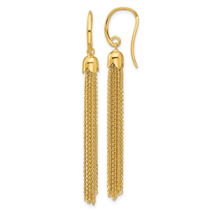 D2D 14K Tassel Dangle Earrings