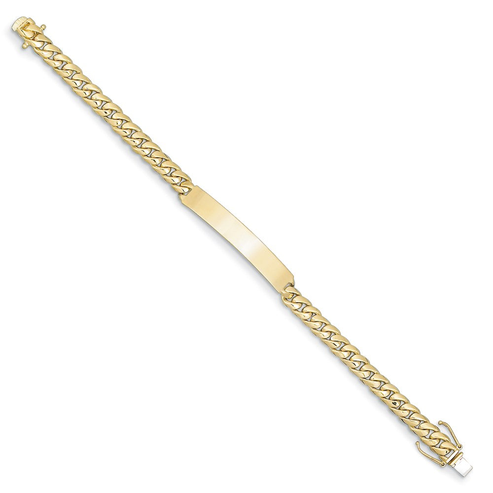 D2D 14K 7mm Solid Curb Link 8 inch ID Bracelet