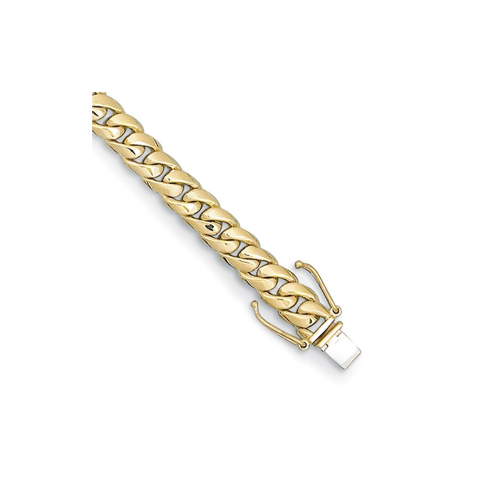 D2D 14K 7mm Solid Curb Link 8 inch ID Bracelet