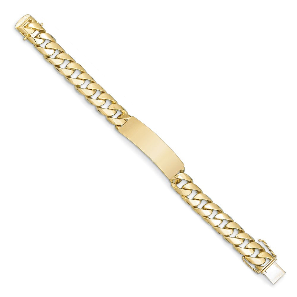 D2D 14K 13.2mm Solid Curb 8.5 inch ID Bracelet
