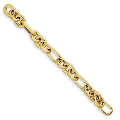 D2D 14K Round & Oval Open Link 8.25 inch Bracelet