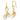 D2D 14K FW Cultured Pearl w/Ribbon Shape Dangle Earrings