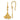 D2D 14K Textured Leaf Dangle Earrings