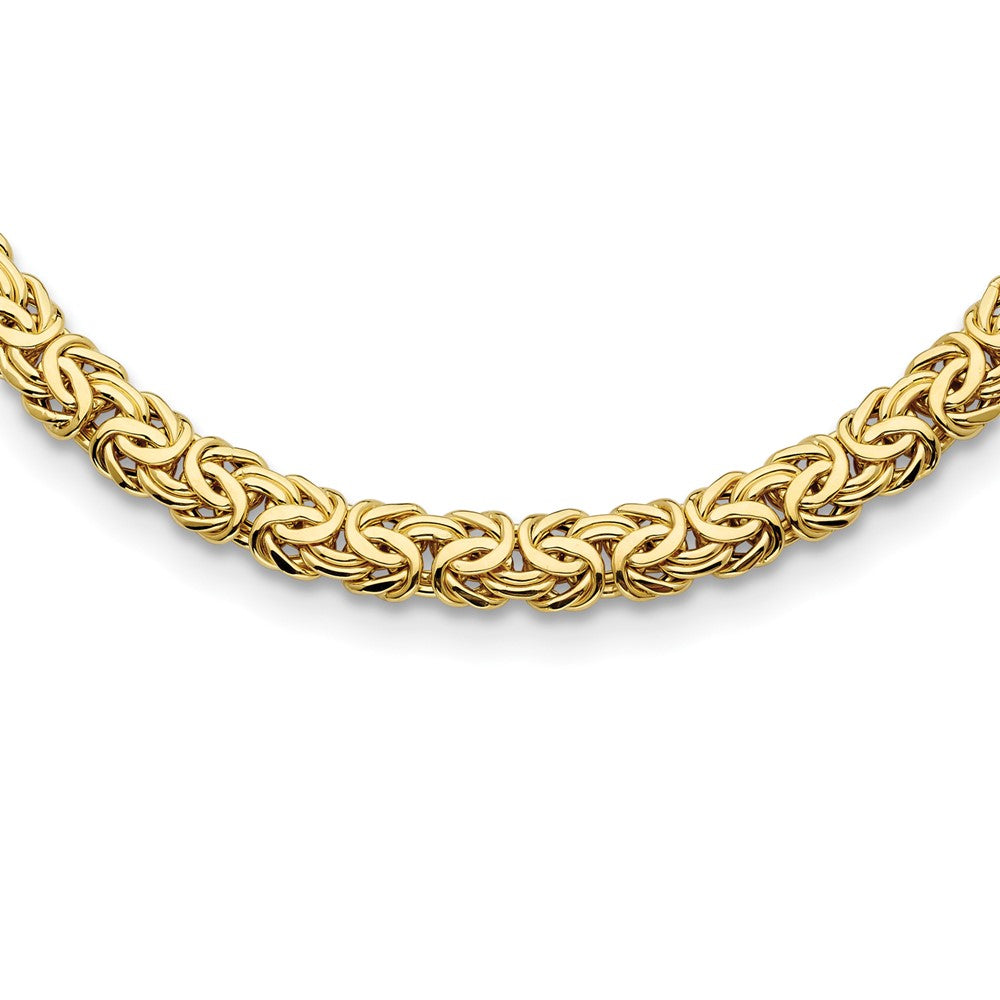 D2D 14K 13.3mm Byzantine 20 inch  Byzantine Chain