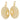 D2D 14K Wire Cone Shape Dangle Earrings