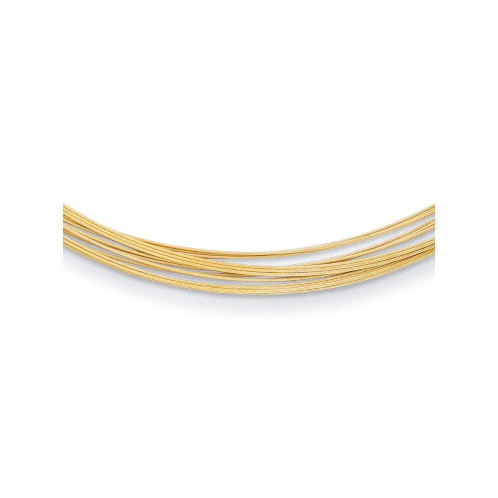 D2D 14K 0.5mm 14 Strand Wire 18 inch Necklace