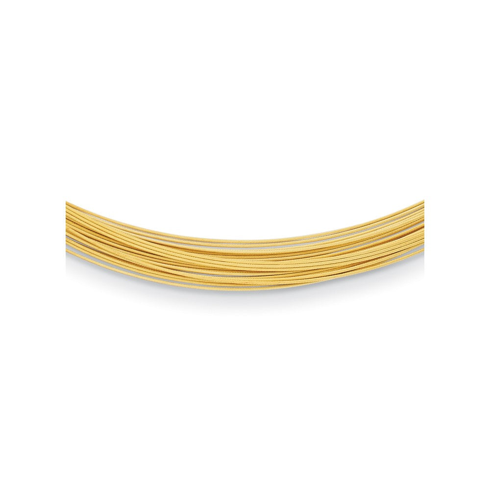 D2D 14K 0.5mm 21 Strand Wire 18 inch Necklace