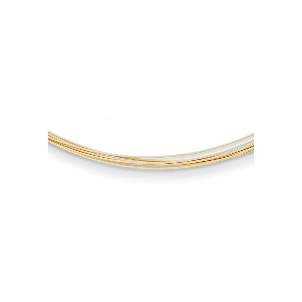 D2D 14K 0.5mm 7 Strand Wire 18 inch Necklace