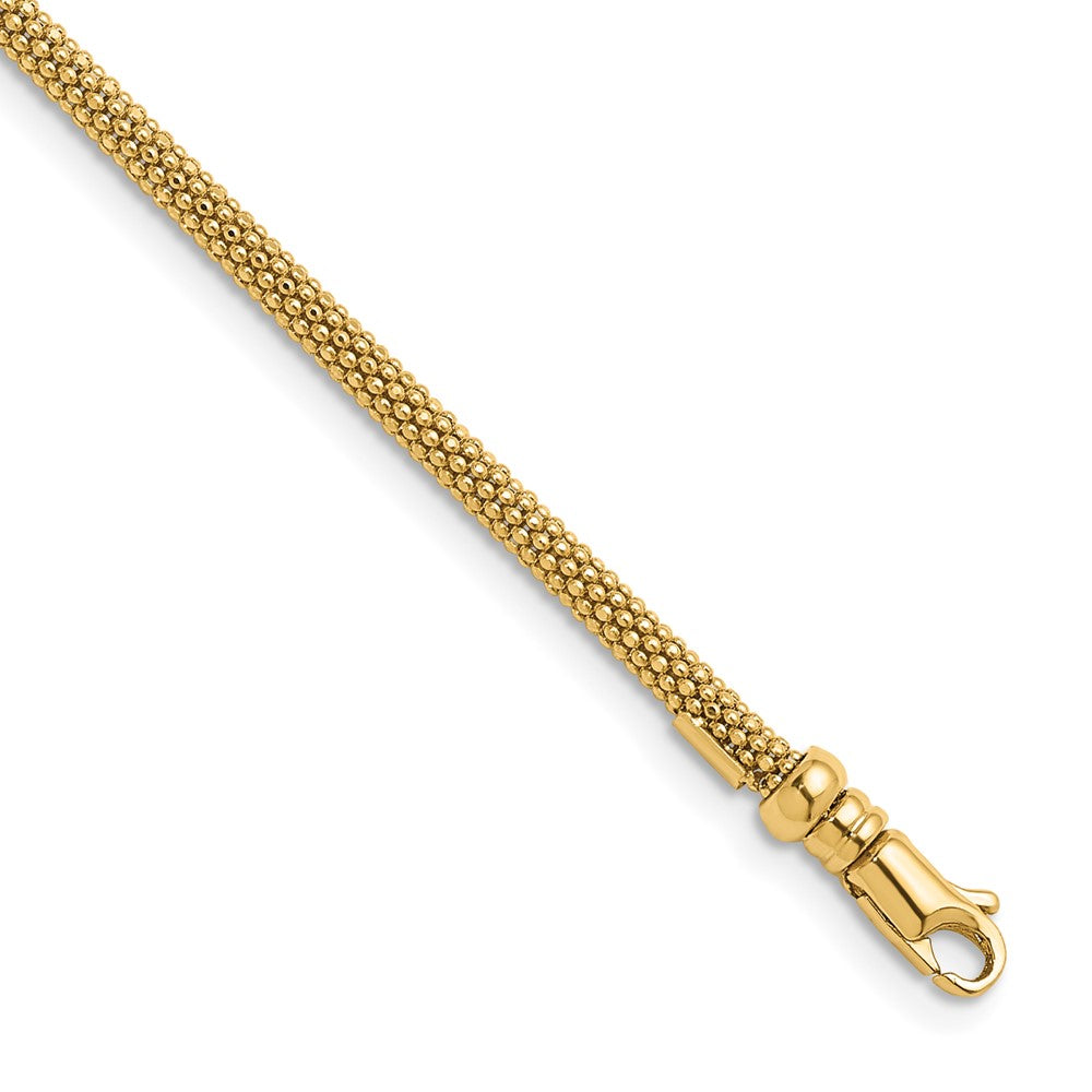 D2D 14K 3mm Popcorn Style 18 inch Necklace