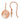 D2D 14K Rose Gold Diamond Textured Circle Dangle Earrings