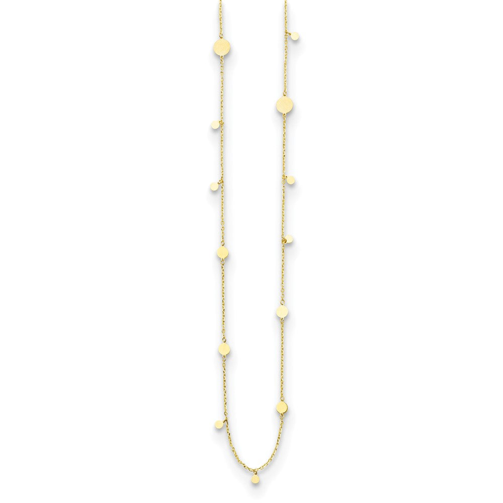 D2D 14K Multi-size Discs Fancy Link 24 inch Fancy Necklaces