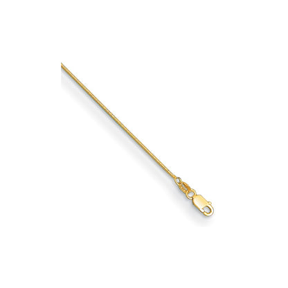D2D 14K 0.9mm Box 20 inch Chain