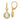 D2D 14K Green Amethyst/White Topaz Dangle Earrings