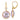 D2D 14K Pink Amethyst Leverback Dangle Earrings
