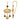 D2D 14K Citrine/Peridot/Garnet Dangle Earrings