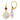 D2D 14K Garnet & Moonstone Leverback Dangle Earrings