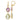 D2D 14K Pink & Green Amethyst Leverback Dangle Earrings