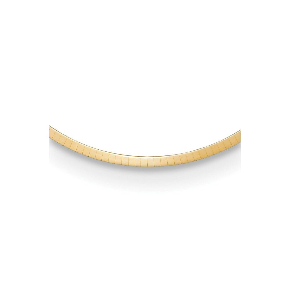 D2D 18K 3.2mm Flat 16 inch Omega Necklace