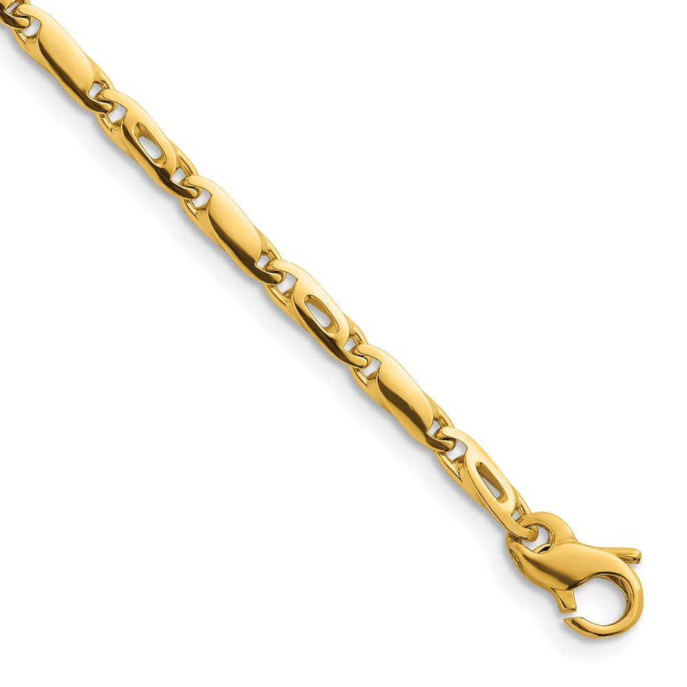D2D 18K 3.2mm Solid Fancy Link 20 inch Necklace