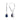 Diamond2Deal 14k White Gold 1.04ct Pear Shape Blue Sapphire & Diamond Drop & Dangle Earrings