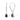 Diamond2Deal 14k White Gold 1.04ct Pear Shape Blue Sapphire & Diamond Drop & Dangle Earrings
