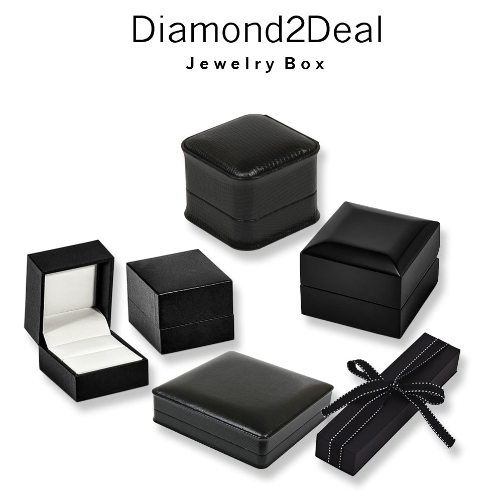 Diamond2Deal 14k Yellow Gold 6.76ct Round Blue Topaz and Diamond Engagement Ring for Women