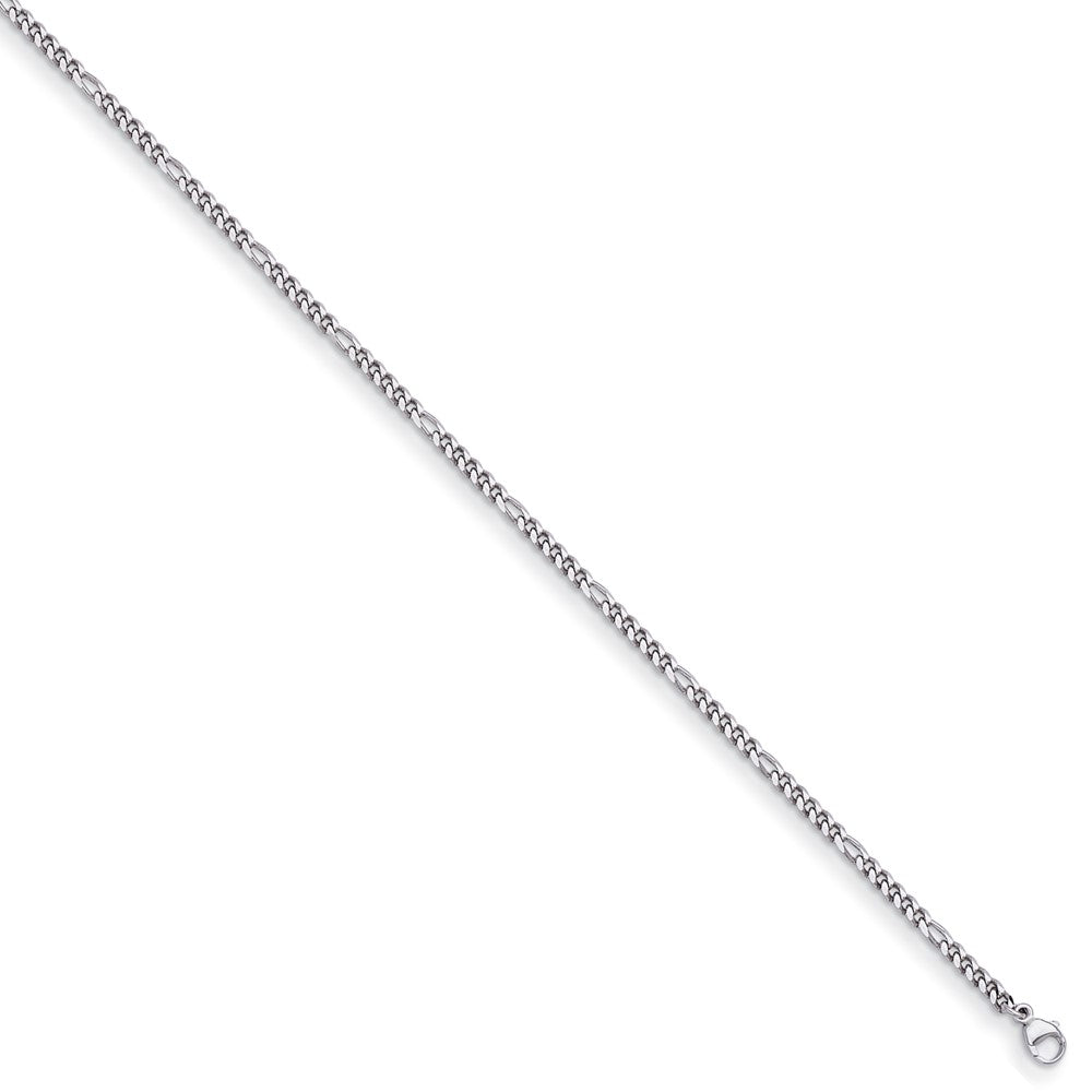 D2D Platinum 3.2mm Figaro 16 inch  Fiigaro Chain