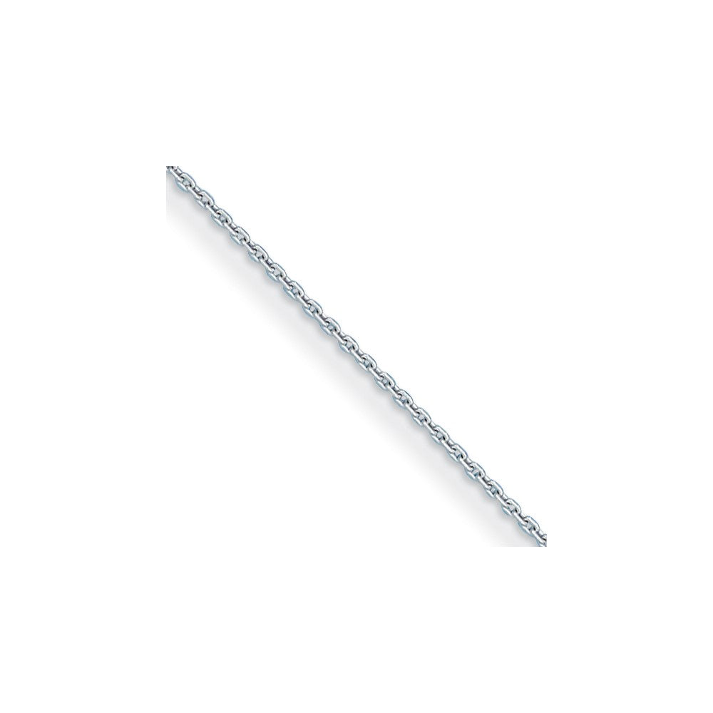 D2D Sterling Silver Rh-Plated 1.8mm Oval Link 18 in Chain