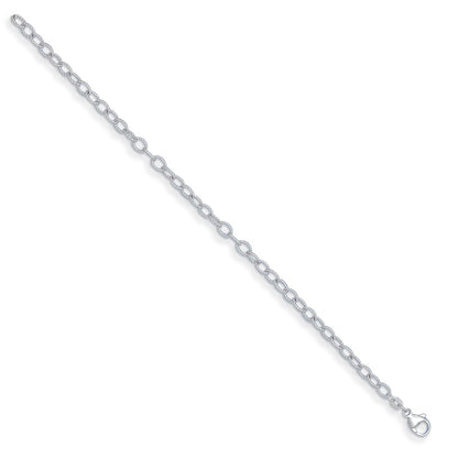 D2D Sterling Silver Rh-plated 5mm Twisted Link 34 in Chain